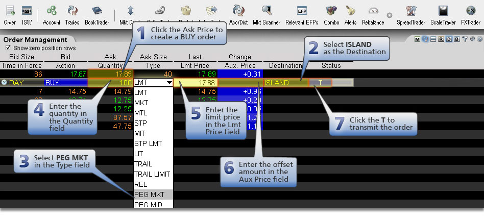 Pegged-to-Market Buy Order